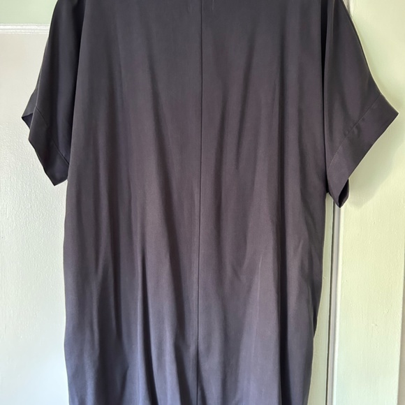 Cocoon style Oversized Gray Dress, 100% Tencel - Picture 5 of 6